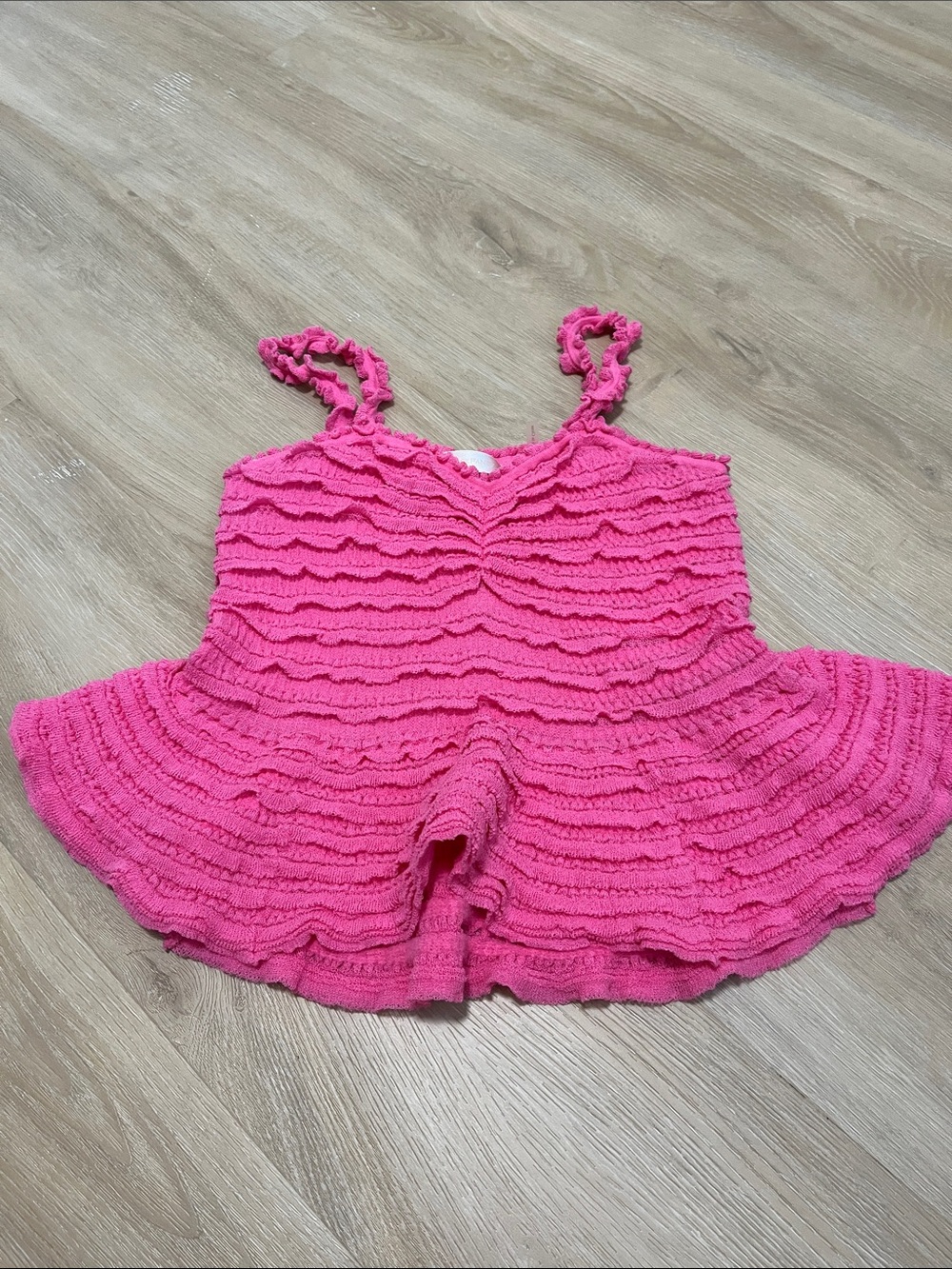 LoveShackFancy Azami Ruffled Peplum Top - Picture 2 of 6